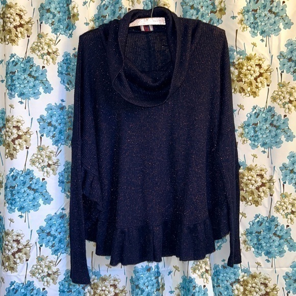 Anthropologie Sweaters - Anthropologie purple sparkle holiday sweater